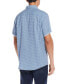 Men's Short Sleeve Print Linen Cotton Shirt