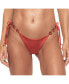 Фото #1 товара Women's Tortoise Ring Scrunch Tie Side Bikini Bottom