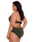 Фото #3 товара Plus Size Twist-Front Cut-Out One-Piece Swimsuit
