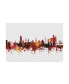 Фото #1 товара Michael Tompsett Copenhagen Denmark Skyline Red Canvas Art - 37" x 49"