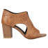 Фото #1 товара Roper Mika Front Zip Block Heels Womens Brown Casual Sandals 09-021-0946-3207
