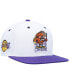 Men's White, Purple Los Angeles Lakers Kurt Rambis Two-Tone Snapback Hat