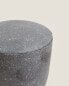 Stone grey resin storage jar