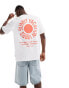 Фото #1 товара ONLY & SONS relaxed fit t-shirt with sun back print in white