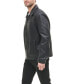 ფოტო #5 პროდუქტის Men's Faux Leather Laydown Collar Jacket