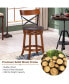 Фото #9 товара Барные стулья вращающиеся Costway, набор из 2 шт. 25" - Для кухни