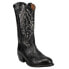 Tony Lama Bonham Ostrich Round Toe Cowboy Mens Black Casual Boots CT871