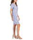 Фото #3 товара Women's Short-Sleeve Jersey V-Neck Sheath Dress