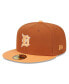 ფოტო #1 პროდუქტის Men's Brown/Orange Detroit Tigers Spring Color Basic Two-Tone 59FIFTY Fitted Hat