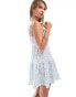 Фото #2 товара New Look tiered mini smock dress in white ditsy floral