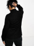 Only Curve roll neck jumper in black