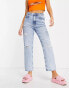 Only Romeo cropped mid waist boyfriend jean in light blue