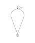 Фото #3 товара Octagon Cut White Aluminum Lucent Pendant Necklaces