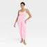 Women's Rib Full Length Bodysuit - All in Motion Pink S