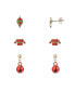 ფოტო #1 პროდუქტის Ugly Sweater, Ornament and Jingle Ball Trio Earring Set, 6 Pieces