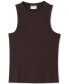 ფოტო #5 პროდუქტის Women's Ribbed Racerback Tank Top