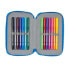 Double Pencil Case Donald Blue 12.5 x 19.5 x 4 cm (28 Pieces)