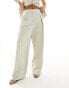 River Island wide leg trouser in light green 36 - фото #4