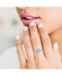 ფოტო #3 პროდუქტის RA White Gold Plated with Cubic ZIrconia Modern Bezel Promise Engagement Ring