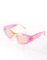 Фото #2 товара Jeepers Peepers cat eye sunglasses in pink/orange