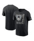 Фото #1 товара Men's Black Las Vegas Raiders Lockup Essential T-shirt