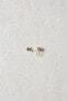 Фото #6 товара Позолоченные асимметричные серебряные серьги с цирконами FOX Gold AR01-295-U