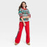 Фото #3 товара Women's Santa Baby Graphic Sweater Pants - Red M