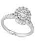 ფოტო #1 პროდუქტის Diamond Oval Halo Engagement Ring (1 ct. t.w.) in 14k White Gold