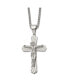 Фото #1 товара Chisel polished Crucifix Pendant on a Curb Chain Necklace