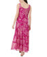 Фото #1 товара Women's Printed Tiered Sleeveless Dress