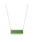 ფოტო #1 პროდუქტის Sterling Silver or Gold Plated over Sterling Silver Jade Bar Necklace