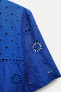 Фото #7 товара Короткое платье с ажурной вышивкой — zw collection ZARA