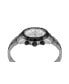 Men's Hurricane Black Silver-Tone Stainless Steel Bracelet Watch 44mm