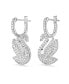 ფოტო #3 პროდუქტის Crystal Swan Iconic Swan Drop Earrings