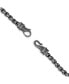 ფოტო #3 პროდუქტის Stainless Steel Antiqued 24 inch Box Chain Necklace