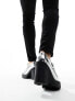 ASOS DESIGN loafers in silver faux leather