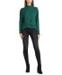 ფოტო #4 პროდუქტის Juniors' Mock Neck Ribbed-Trim Crossover-Hem Sweater