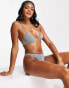 Фото #8 товара South Beach mix & match exaggerated wire bikini top in silver metallic
