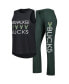 Фото #1 товара Women's Hunter Green, Black Milwaukee Bucks Team Tank Top and Pants Sleep Set