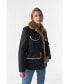 ფოტო #3 პროდუქტის Women's Sheepskin Western Trucker Coat, Washed Brown with Ginger Wool