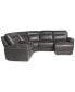 Фото #3 товара CLOSEOUT! Blairemoore 5-Pc. Leather Power Chaise Sectional with 1 USB Console and 1 Power Recliner, Created for Macy's