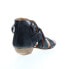 Фото #8 товара Miz Mooz Chasen P41003 Womens Black Leather Strap Heeled Sandals Shoes 6