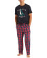 ფოტო #2 პროდუქტის Men's Plaid Sleep Pants