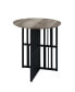 Zudora End Table, Antique Oak & Black Finish