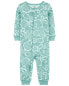 Toddler 1-Piece Ocean Print 100% Snug Fit Cotton Footless Pajamas 4T