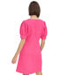 ფოტო #2 პროდუქტის Women's Blossom Jacquard Puff-Sleeve Dress