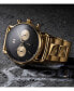 ფოტო #5 პროდუქტის Men's Blacktop Gold-Tone Stainless Steel Bracelet Watch 42mm