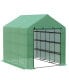 Greenhouse 8' x 6' x 7', Walk-in Hot House, 18 shelves, for Plants