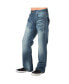 Men's Midrise Relaxed Boot cut Premium Denim Jeans Vintage Like Wash