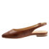 Фото #4 товара Trotters Halsey T2123-215 Womens Brown Leather Slingback Flats Shoes 5.5